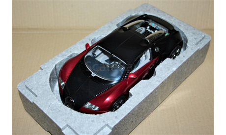 1/18 AUTOART #70906 BUGATTI EB 16.4 Veyron Production Car black/red, масштабная модель, scale18