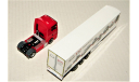 1/87 Herpa MAN TGX 18.560 D38 (4x2) red ’100 Yahres MAN Truck & Bus’ + FrigoTrailer KRONE white, Germany, масштабная модель, HERPA Miniaturmodelle, 1:87