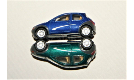 1/64 Kinsmart FORD Ka (4x2) 1996-2008 blue & green, масштабная модель, scale64