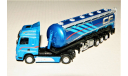 1/87 Tema Toys Metal: DAF CF Space Cab MY2017 (4x2) + Bulk Trailer tipper 3-axle blue metallic, масштабная модель, Tema Toys (Netherlands), scale87