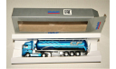 1/87 Tema Toys Metal: DAF CF Space Cab MY2017 (4x2) + Bulk Trailer tipper 3-axle blue metallic, масштабная модель, Tema Toys (Netherlands), scale87