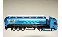 1/87 Tema Toys Metal: DAF CF Space Cab MY2017 (4x2) + Bulk Trailer tipper 3-axle blue metallic, масштабная модель, Tema Toys (Netherlands), scale87