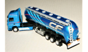 1/87 Tema Toys Metal: DAF CF Space Cab MY2017 (4x2) + Bulk Trailer tipper 3-axle blue metallic, масштабная модель, Tema Toys (Netherlands), scale87