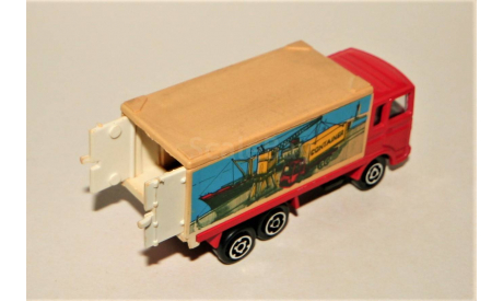 1/100 Majorette Saviem Container Truck (6x4) red, France, масштабная модель, Majorette (made in France), scale100