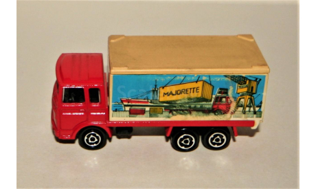 1/100 Majorette Saviem Container Truck (6x4) red, France, масштабная модель, Majorette (made in France), scale100