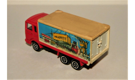 1/100 Majorette Saviem Container Truck (6x4) red, France, масштабная модель, Majorette (made in France), scale100