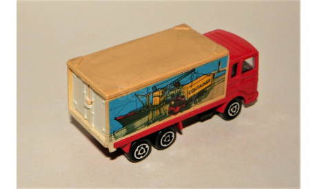 1/100 Majorette Saviem Container Truck (6x4) red, France, масштабная модель, Majorette (made in France), scale100