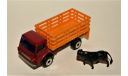 Matchbox Superfast Enimals Truck (4x2) 1976 orange metallic, с фигуркой быка - символа 2021 года!, масштабная модель, Made in England, scale0