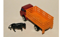 Matchbox Superfast Enimals Truck (4x2) 1976 orange metallic, с фигуркой быка - символа 2021 года!, масштабная модель, Made in England, scale0