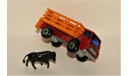 Matchbox Superfast Enimals Truck (4x2) 1976 orange metallic, с фигуркой быка - символа 2021 года!, масштабная модель, Made in England, scale0