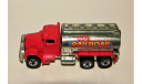 Hot Wheels Metal PETERBILT (6x4) Rail Road red/silver, USA, масштабная модель, Hot Wheels, made in Malaysia, scale0