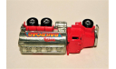 Hot Wheels Metal PETERBILT (6x4) Rail Road red/silver, USA, масштабная модель, Hot Wheels, made in Malaysia, scale0