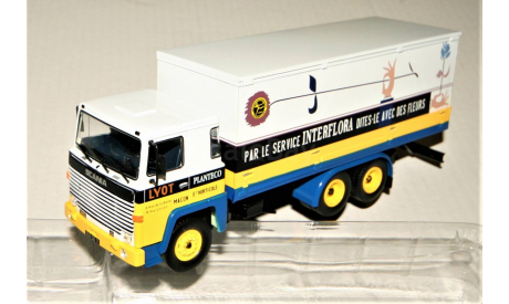 1/43 IXO Special C SCANIA 140 V8 (6x4) Fourgon INTERFLORA 1978 white/yellow/blue, масштабная модель, scale43