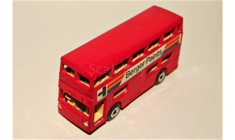 Matchbox ’The Londoner’ Doubledekker (4x2) BERGER PAINTS 1972 red, England, масштабная модель, London doubledekker, Matchbox, made in England, scale0