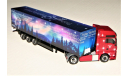 1/87 Herpa MAN TGX 18.440 (4X2) Weihnachtstruck 2012 dark red met./blue, масштабная модель, scale87
