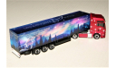 1/87 Herpa MAN TGX 18.440 (4X2) Weihnachtstruck 2012 dark red met./blue, масштабная модель, scale87