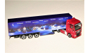 1/87 Herpa MAN TGX 18.480 (4X2) Weihnachtstruck 2015 dark red met./dark blue, масштабная модель, HERPA Miniaturmodelle, scale87