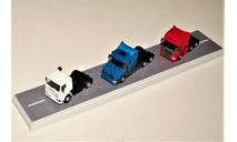 1/87 Herpa SCANIA 143M (4x2) white, Scania 124L 400 (6x4) blue, Scania R520 V8 (6x2) red - Set 3 Trucks, Hand made, Limited Edition, масштабная модель, OLM Design (Herpa KIT), scale87