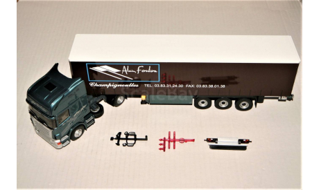 1/43 Eligor SCANIA R500 Topline (4x2) Tautliner Transports FOULON green-blue metallic/brown, Sweden, масштабная модель, scale43