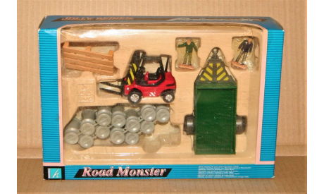 Набор Road Monster из 9 предметов, made in China, элементы для диорам, Мультибрендовый транспорт, Hongwell, scale43