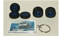 1/43 Колёса-2: МАЗ-500 (4х2) резина на дисках из синего пластика, запчасти для масштабных моделей, Made in Belarus, scale43