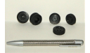 1/43 Колёса-6: ЗИЛ-130 (4х2) резина на дисках из чёрного пластика, запчасти для масштабных моделей, Made in Belarus, scale43
