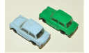 1/87 Permot TRABANT 601 green + Trabant 601 light blue, DDR, масштабная модель, Permot/ VEB Preto Dresden, scale87