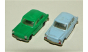 1/87 Permot TRABANT 601 green + Trabant 601 light blue, DDR, масштабная модель, Permot/ VEB Preto Dresden, scale87
