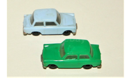 1/87 Permot TRABANT 601 green + Trabant 601 light blue, DDR, масштабная модель, Permot/ VEB Preto Dresden, scale87
