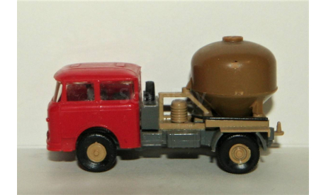 1/87 Permot SKODA S706 (4x2) Zementsilowagen 1973 red/light brown, CSSR, масштабная модель, Škoda, Permot/ VEB Preto Dresden, scale87