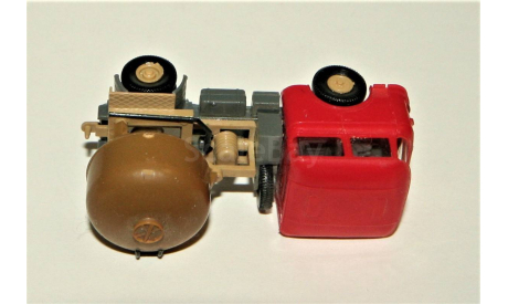 1/87 Permot SKODA S706 (4x2) Zementsilowagen 1973 red/light brown, CSSR, масштабная модель, Škoda, Permot/ VEB Preto Dresden, scale87