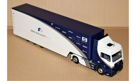 1/43 Minichamps/Eligor MAN TGA Team Truck BMW Williams F1 2003 white-dark blue met., масштабная модель, scale43