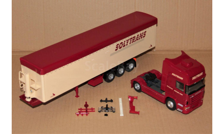 1/43 Eligor SCANIA R500 V8 New Topline Benne Cerealiere SOLUTRANS 2010 red/creme, масштабная модель, scale43