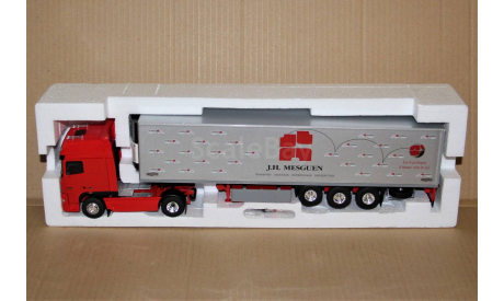 1/43 Eligor #113715 DAF XF105.460 Super Space Cab (4x2) 2005-2013 + Semi Chereau Transports J.H. MEUSGUEN Baballes red/silver, France, масштабная модель, scale43
