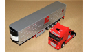 1/43 Eligor #113715 DAF XF105.460 Super Space Cab (4x2) 2005-2013 + Semi Chereau Transports J.H. MEUSGUEN Baballes red/silver, France, масштабная модель, scale43