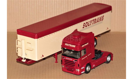 1/43 Eligor SCANIA R500 V8 New Topline Benne Cerealiere SOLUTRANS 2010 red/creme, масштабная модель, scale43