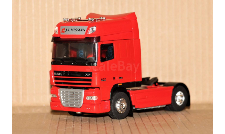 1/43 Eligor #113715 DAF XF105.460 Super Space Cab (4x2) 2005-2013 + Semi Chereau Transports J.H. MEUSGUEN Baballes red/silver, France, масштабная модель, scale43