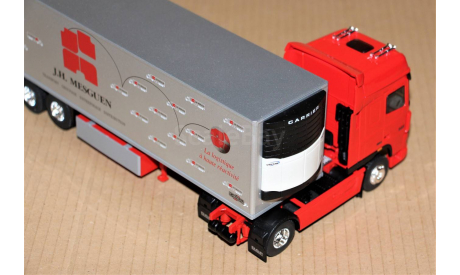 1/43 Eligor #113715 DAF XF105.460 Super Space Cab (4x2) 2005-2013 + Semi Chereau Transports J.H. MEUSGUEN Baballes red/silver, France, масштабная модель, scale43