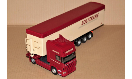 1/43 Eligor SCANIA R500 V8 New Topline Benne Cerealiere SOLUTRANS 2010 red/creme, масштабная модель, scale43