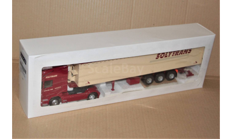 1/43 Eligor SCANIA R500 V8 New Topline Benne Cerealiere SOLUTRANS 2010 red/creme, масштабная модель, scale43
