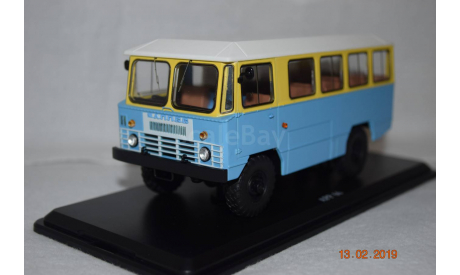 Армейский автобус АПП-66, жёлто-синий, масштабная модель, Start Scale Models (SSM), 1:43, 1/43
