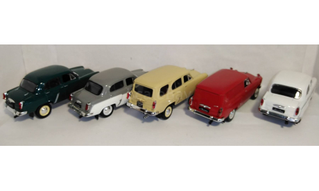 Москвичи 5 шт., журнальная серия масштабных моделей, DeAgostini, scale43