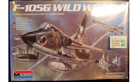 ударный самолет F-105G Wild Weasel 1:72 Monogram, сборные модели авиации, scale72