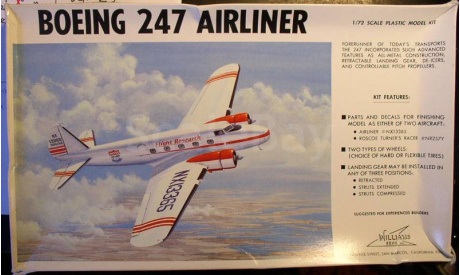 Пассажирский самолет Boeing 247  1:72 Williams brothers, сборные модели авиации, scale72