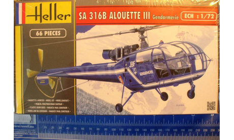 вертолет SA.316B Alouette III 1:72 Heller, сборные модели авиации, scale72