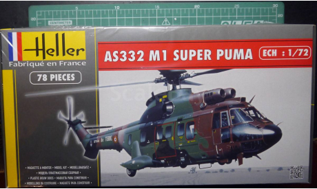 Транспортный вертолет AS.332M1 Super Puma 1:72 Heller, сборные модели авиации, scale72