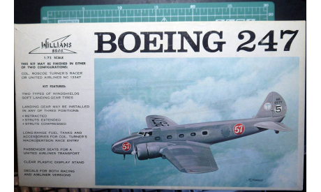 Пассажирский самолет Boeing 247  1:72 Williams brothers, сборные модели авиации, scale72