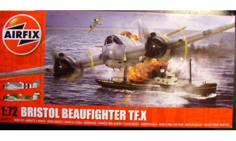 морской штурмовик Bristol Beaufighter X 1:72 Airfix NEW!, сборные модели авиации, scale72