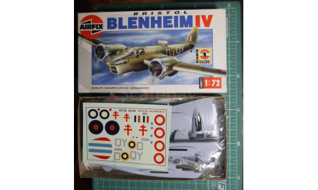 бомбардировщик  Bristol Blenheim IV / IVF 1:72 Airfix, сборные модели авиации, scale72