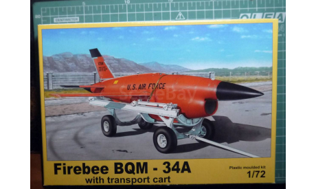 беспилотная мишень Ryan  BQM-34 Firebee +транспортная тележка 1:72 Plus model, сборные модели авиации, scale72